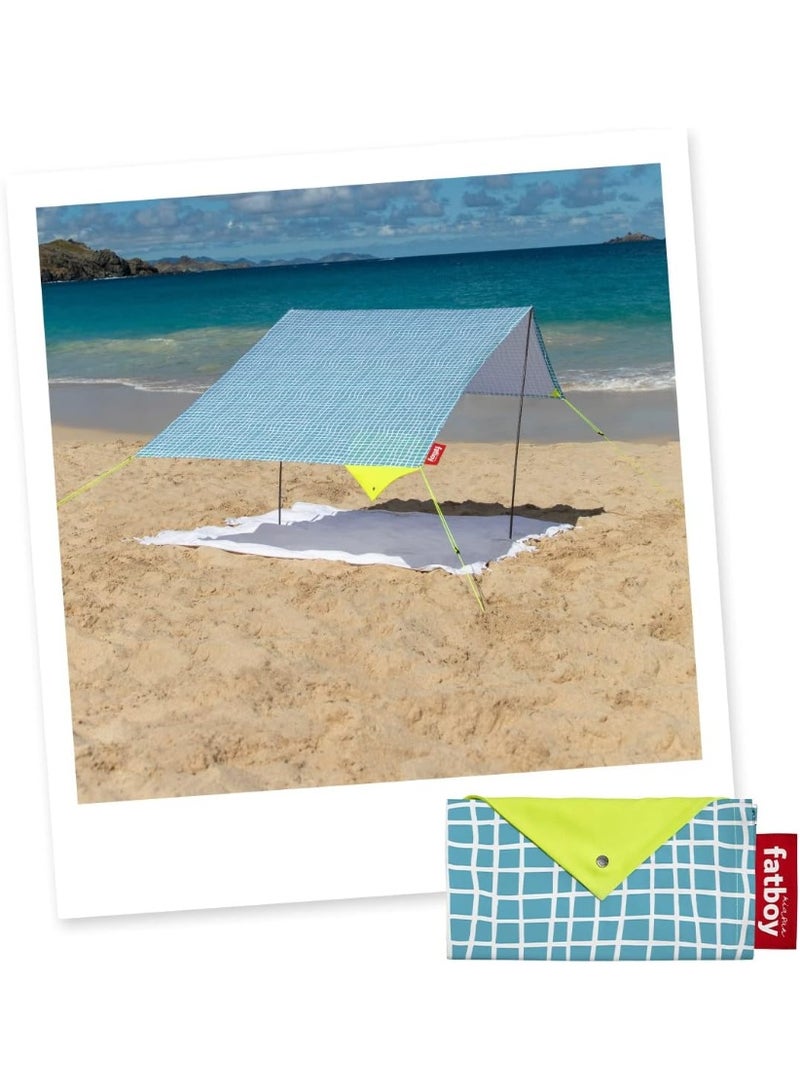 Fatboy Miasun Beach Tent |3 m² of shade | Fits 2 adults and 2 kids | cotton fabric with aluminum poles and ground pegs | Lightweight and compact | 330x190x140 cm - Venice - Image 2